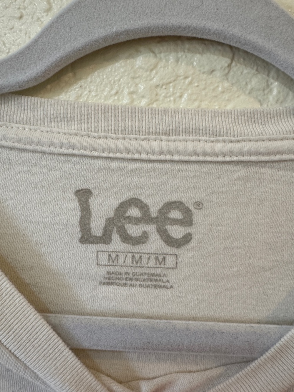 Lee White Short Sleeve Logo Tee with Black Script - Picture 3 of 5
